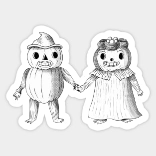 Pottsfield Pumpkin Couple Sticker